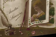 CPA Fantaisie Femme Plume 