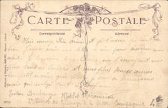 CPA Fantaisie Fleurs Je pense a toi 2eme depot Militaria