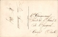 Flores de la fantasía de la POSTAL de la VENDIMIA