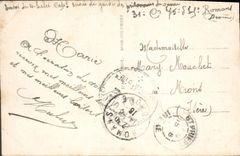 Flores de la fantasía de la POSTAL de la VENDIMIA