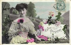 CPA Fantaisie Femme Joie Prosperite