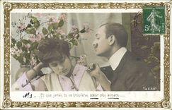 Mujer de la fantasía de la POSTAL de la VENDIMIA