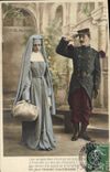 CPA Fantaisie Femme Religieuse Militaria