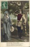CPA Fantaisie Femme Religieuse Militaria