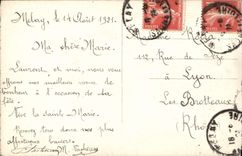 Flores de la fantasía de la POSTAL de la VENDIMIA