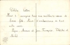 VINTAGE POSTCARD Fantaisie Flowers Horseshoe