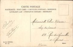 Mujer de la fantasía de la POSTAL de la VENDIMIA