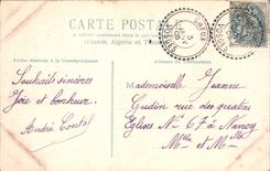 Flores de la fantasía de la POSTAL de la VENDIMIA