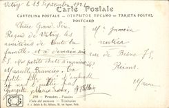 Flores de la fantasía de la POSTAL de la VENDIMIA