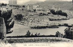 CPA Cassis Rochers a l'entree du port 