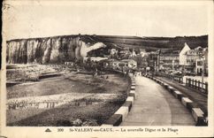 CPA St Valery en Caux La Nouvelle Digue et la plage 