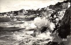 CPM Marseille Promenade de la Corniche Un Jour de Mistral