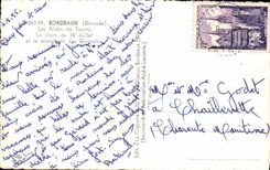 CPM Bordeaux Les Allees de Tourny Le cours du 30 juillet et le monument des Girondins