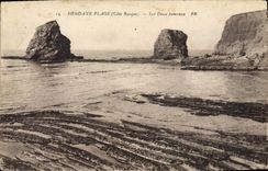 CPA Hendaye Plage Les Deux jumeaux