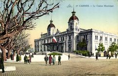 VINTAGE POSTCARD Cannes the Municipal Casino