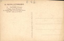 CPA Poitiers L'Eglise Saint Radegonde Le clocher et son entree Ouest