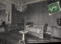 La POSTAL Versalles Trianon grande Chambre de la VENDIMIA tiene que dormir de Napoleon 1r