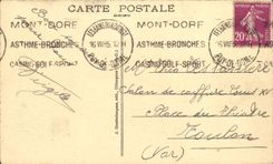 VINTAGE POSTCARD Auvergne the Lake Pavin And Puy De Montchal volcano quaternary