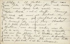 POSTAL Vichy de la VENDIMIA una esquina del parque