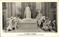 VINTAGE POSTCARD Paris the Pantheon the Monument Of National Convention By Sicard