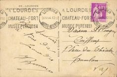 CPA Lourdes Chateau Fort et les montagnes