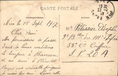 Perspectiva de la POSTAL de la VENDIMIA Niza de los muelles y de la iglesia del puerto