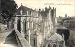 CPA Montpellier Abside De La Cathedrale