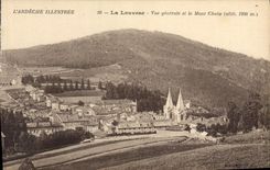 CPA L'Ardeche Vue generale et le Mont Chaix 