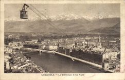 POSTAL Grenoble de la VENDIMIA el Teleferic y las montan@as