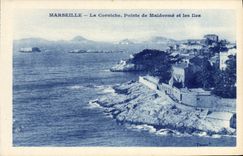 CPA Marseille La Corniche Pointe De Maldorme Et Les Iles
