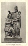 VINTAGE POSTCARD Paris the Pantheon Maindron Cloris Receiving the Baptism Of Saint Remi