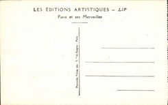 POSTAL París de la VENDIMIA el panteón Marqueste el monumento con los locutores y los agentes de publicidad de la restauración