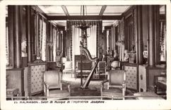 VINTAGE POSTCARD Malmaison Living room Of Music De I' Imperatrice Josephine