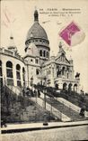 CPA Paris Montmartre Basilique Du Sacre Coeur De Montmartre Et Chateau D'Eau