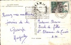 POSTAL MODERNA Antibes vista de Garoupe