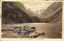 VINTAGE POSTCARD Cauterets the Lake De Gaube