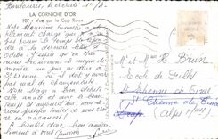 POSTAL MODERNA la cornisa del oro vista en el cabo Russet-red