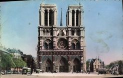 MODERN CARD Paris And Its Wonders Cathedral Notre Dame And the Square
