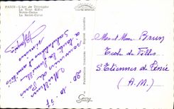 POSTAL MODERNA París Arc de Triomphe la torre Eiffel Notre Dame el corazón de la consagración