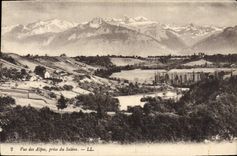 CPA Vue des Alpes Prise du Saleve