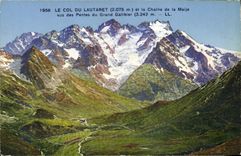 CPA Le Col Du Lautaret et la Chaine de la Meije vus des pentes du Grand Galibier 