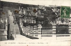 Natural de Le Havre de la POSTAL de la VENDIMIA Niza de los chalets de Le Havre