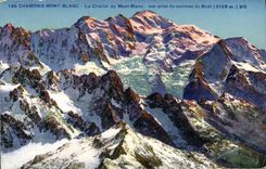 CPA Chamonix Mont Blanc La Chaine du Mont Blanc Vue du sommet du Buet