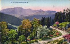 VINTAGE POSTCARD the Road of the collar of Aspin