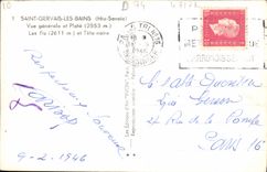 CPM Saint Gervais Les Bains Vue Generale et Plate Les Fiz et Tete Noire 