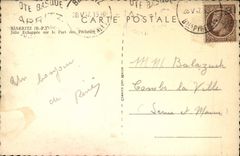 VINTAGE POSTCARD Biarritz Pretty Escape On the Port