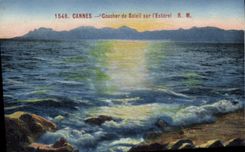 CPA Cannes Coucher de Soleil Sur L'Esterel