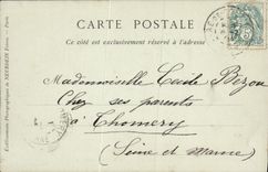 VINTAGE POSTCARD Castle of Compiegne Chambre has Coucher of Marie Antoinette