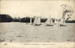 CPA Enghien Les Bains Les Regates De Voiliers Bateaux
