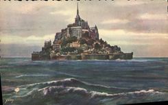 CPA Mont Saint Michel La Mont Par temps d'Equinoxe